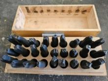 Set of letter punches