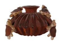 Mexican Colima Style Pumpkin-form Earthenware Vessel