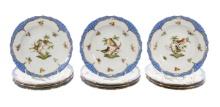 Herend Rothschild Bird Dessert Plates