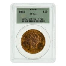 1903 $20 Gold MS-60 PCGS