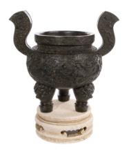 Chinese Ding Style Bronze Censer