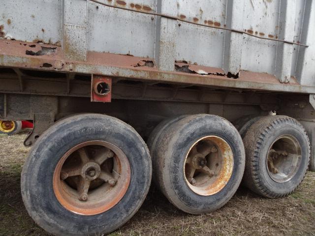 5 AXLE 19.5FT HYD. DUMP TRAILER, STEEL BOX, DAYTON WHEELS