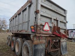 5 AXLE 19.5FT HYD. DUMP TRAILER, STEEL BOX, DAYTON WHEELS