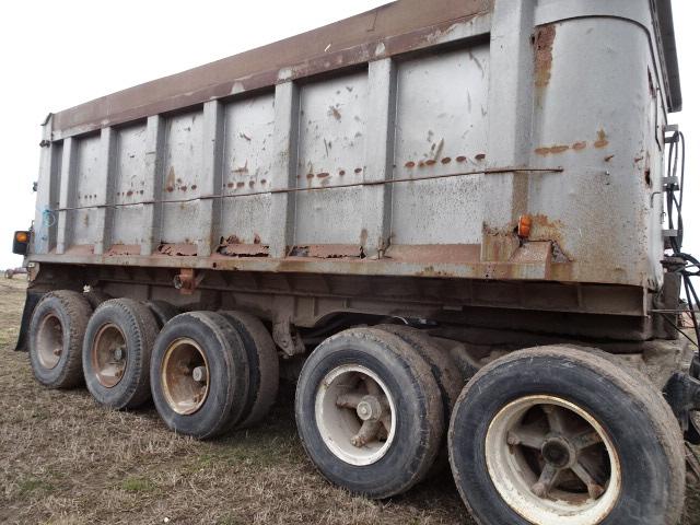 5 AXLE 19.5FT HYD. DUMP TRAILER, STEEL BOX, DAYTON WHEELS