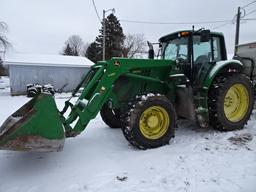 2014 JD 6150M MWD TRACTOR W/ JD H360 HYD. LOADER