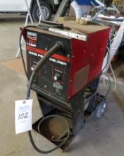 CENTURY 90 AMP 120V WIRE FEED WELDER ON CART, SN#124013