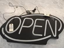 NEON "OPEN" ADVERTISING SIGN, 120V