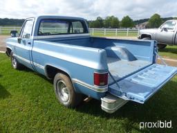 1982 Chevy C10 Pickup, s/n 1GCDC14C6CF300727 (No Title - Bill of Sale Only)