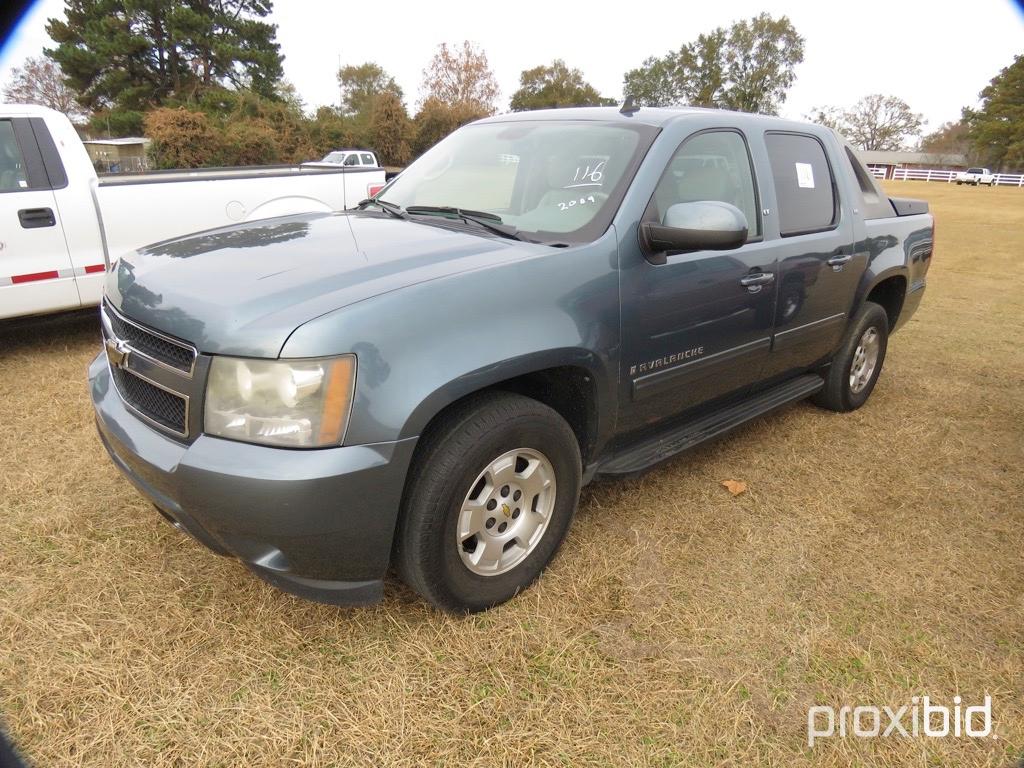 2009 Chevy Avalanche LT Pickup, s/n 3GNFK220X9G221991: 4-door, Leather, Odo