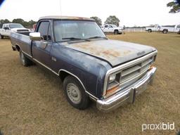 1986 Dodge Ram Pickup, s/n 1B7FD14T9GS126560: 318 ci Eng., LWB