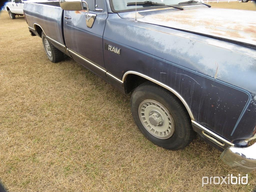 1986 Dodge Ram Pickup, s/n 1B7FD14T9GS126560: 318 ci Eng., LWB