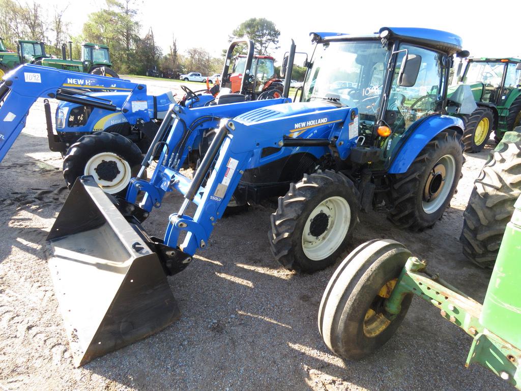 2022 New Holland Workmaster 75 MFWD Tractor, s/n LNAX01693: Encl. Cab, NH 5