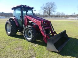 Mahindra 8560 MFWD Tractor, s/n KNGC1111: Cab, Mahindra 285 Loader, Drawbar