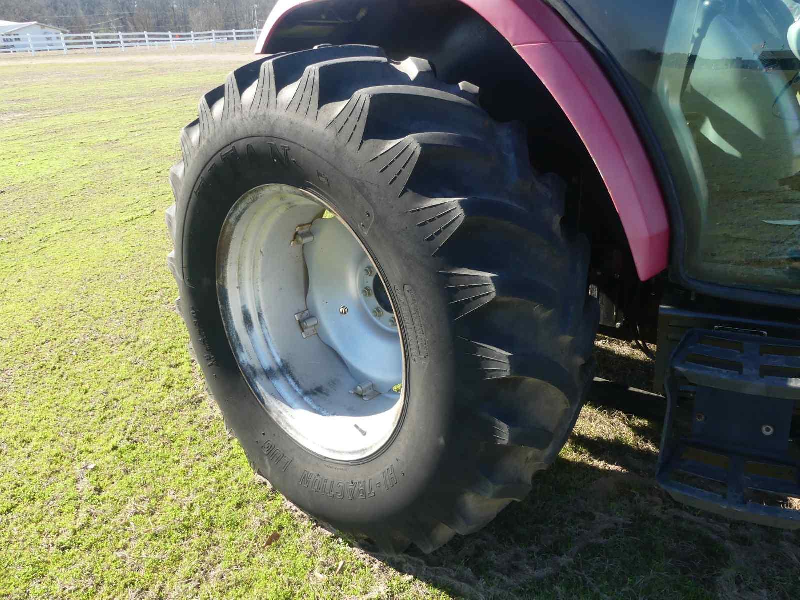 Mahindra 8560 MFWD Tractor, s/n KNGC1111: Cab, Mahindra 285 Loader, Drawbar