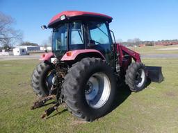 Mahindra 8560 MFWD Tractor, s/n KNGC1111: Cab, Mahindra 285 Loader, Drawbar