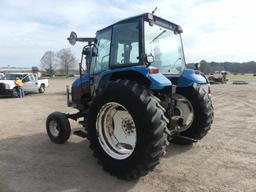 New Holland TS110 Tractor, s/n 144976B: 2wd, Cab, Drawbar, PTO, 2 Hyd Remot