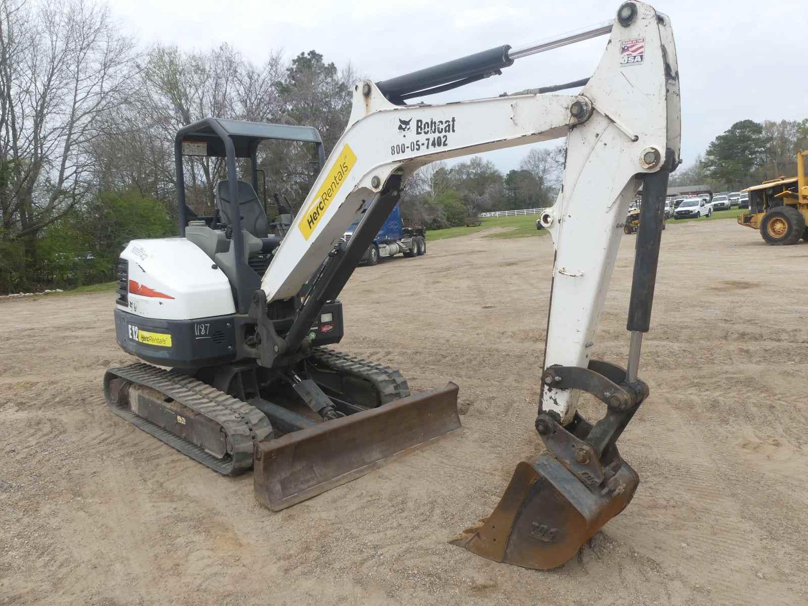 2015 Bobcat E42 Mini Excavator, s/n B2VW11822: Canopy, Rubber Tracks, Blade