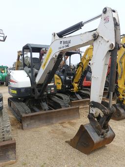 2015 Bobcat E42 Mini Excavator, s/n B2VW11822: Canopy, Rubber Tracks, Blade