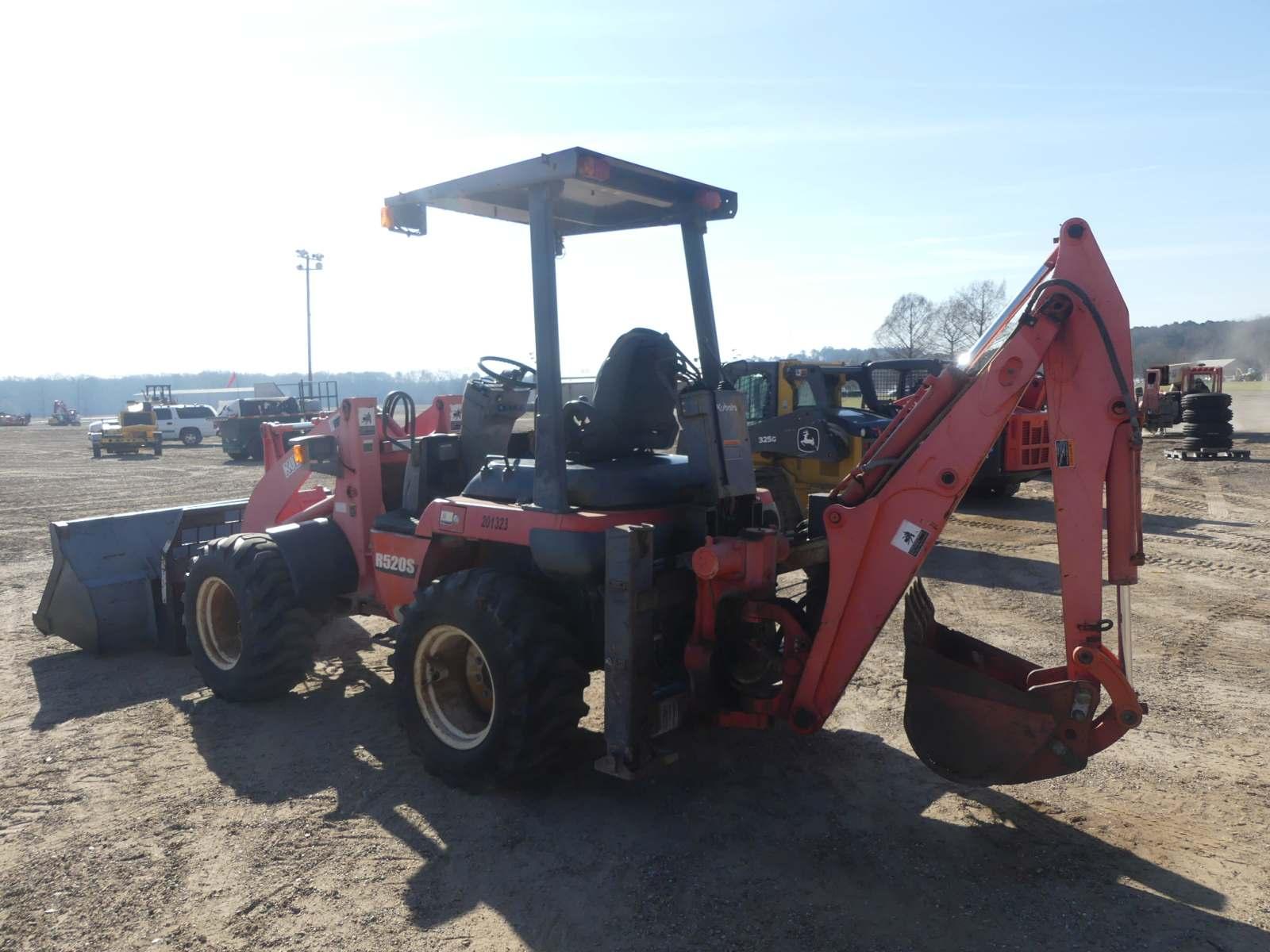 2013 Kubota R520ST Rubber-tired Loader, s/n 21109: Rollbar, GP Bkt. & Forks