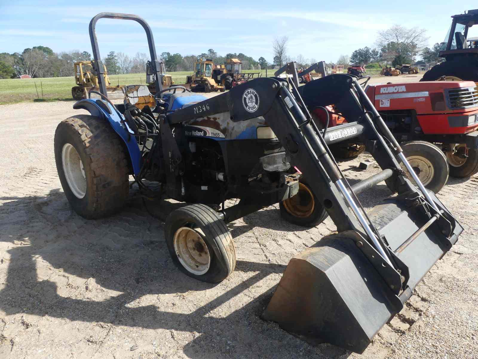 New Holland TN65 Tractor, s/n 001303784 (Salvage): 2wd, Loader w/ Bkt.