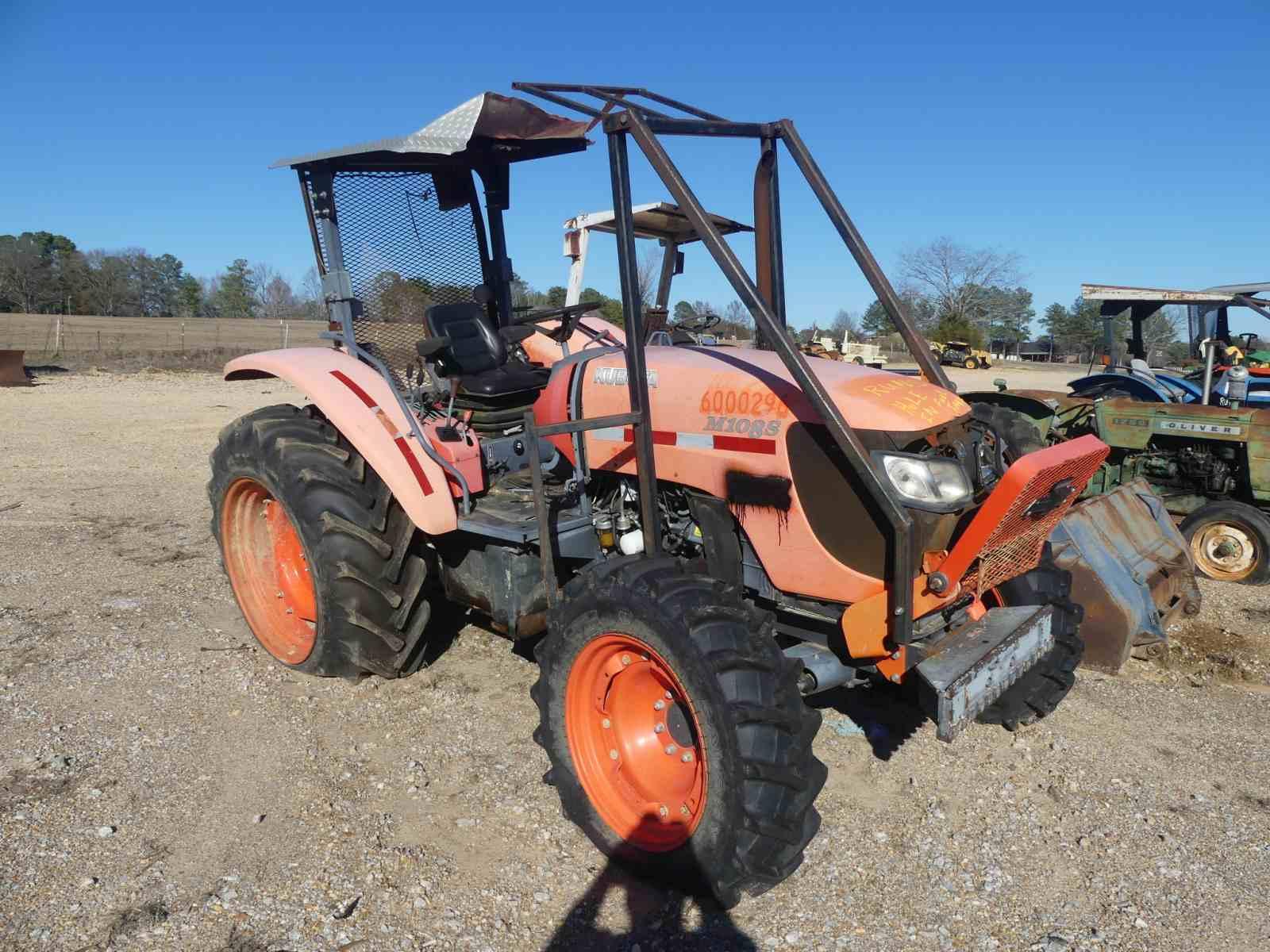 2013 Kubota M108S Tractor, s/n 73535 (Salvage): Sweeps