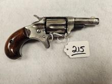 COLT NEW SERVICE 32 CAL CENTERFIRE NICKEL PLATED, PAT SEPT 1874, S/N 15123