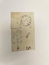 CIVIL WAR ERA ENVELOPE ADDRESSED TO 'MRS JOHN M KELL - MACON GA' STAMPED '