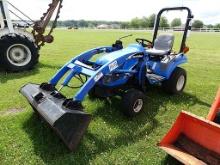 New Holland TZ24DA Tractor, s/n HC11048: Rollbar, Hydrostatic, 10LA Loader