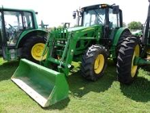 John Deere 6430 MFWD Tractor, s/n 706552: C/A, Loader w/ Bkt.