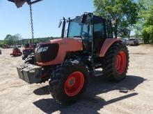 Kubota M108S MFWD Tractor, s/n 77827 (Salvage): Encl. Cab