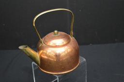 Miniature Copper And Brass Tea Pot