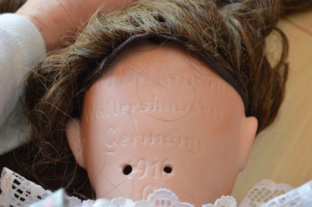 Cm Bergmann Germany Porcelain Head Sleepy Eye Doll With Composite Arms And
