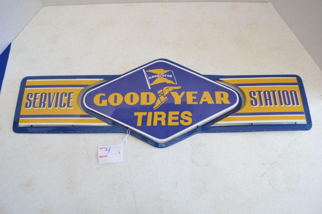 Goodyear Tires Metal Sign - 26"x9"