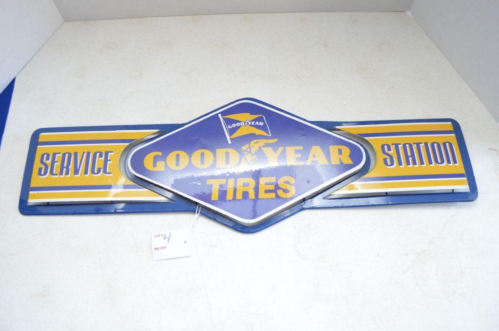 Goodyear Tires Metal Sign - 26"x9"