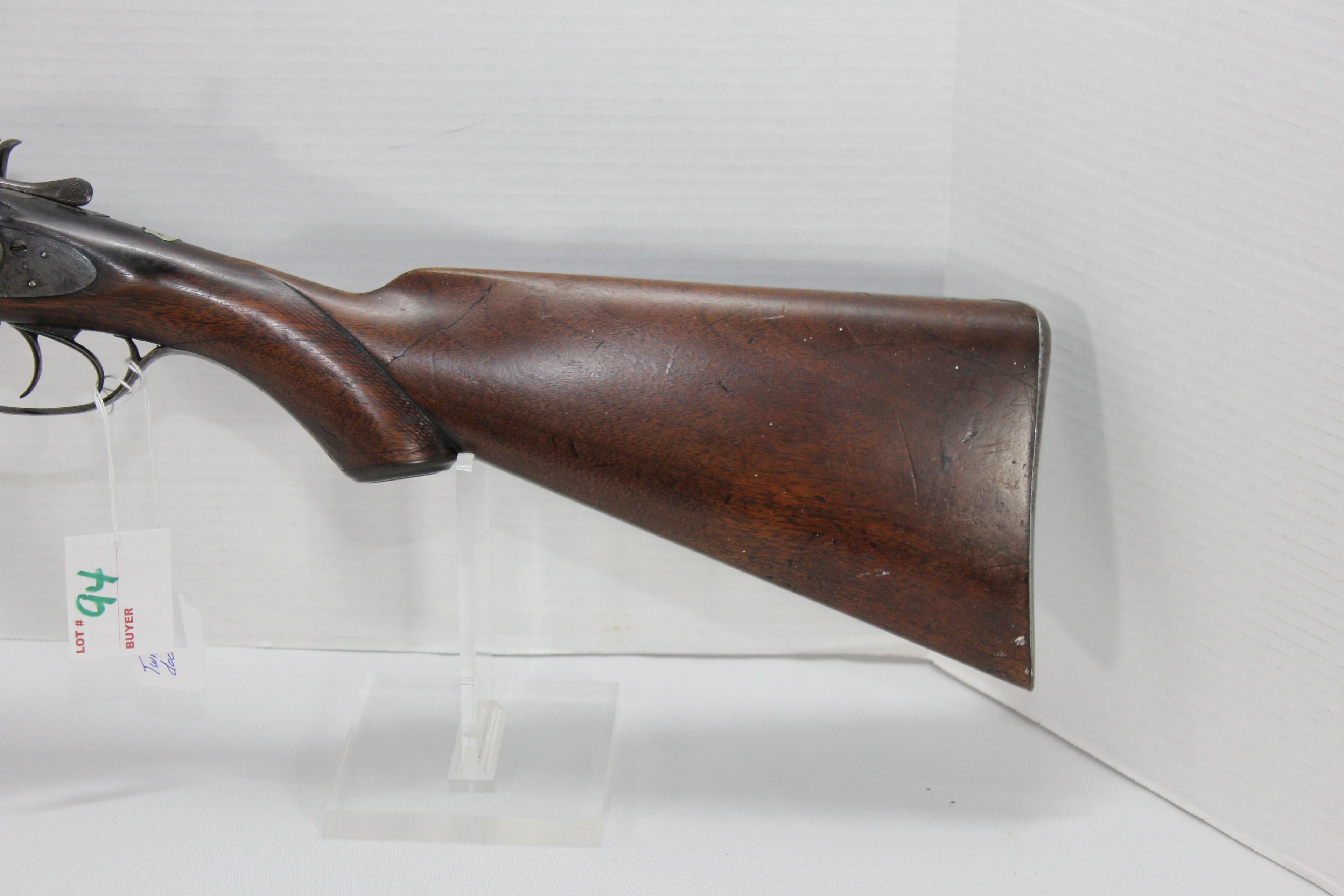 Parker Brothers No. 6 Frame 10 Ga. 2-3/4" Side-By-Side Double BBL Shotgun w/32" Damascus BBL, Double