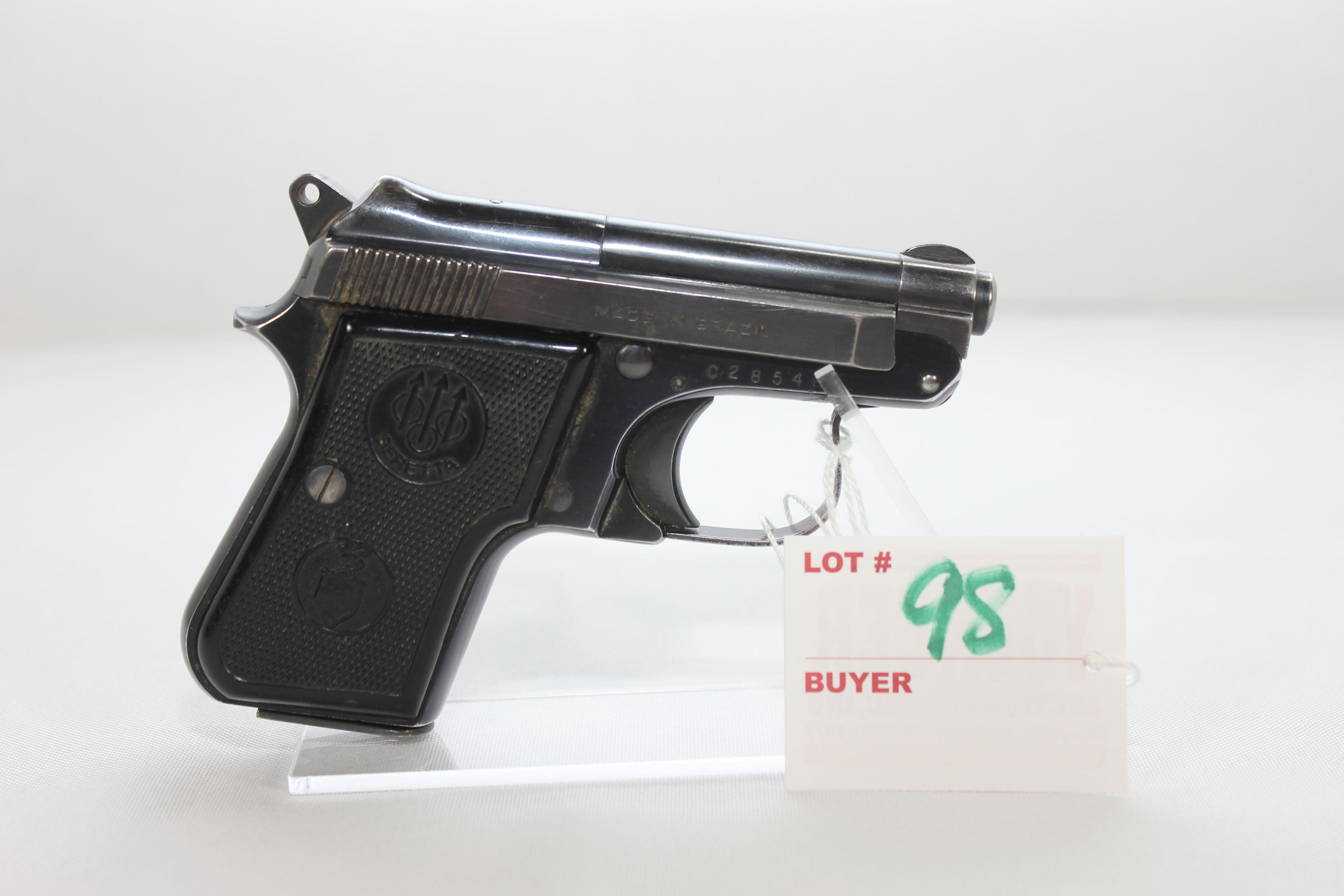 Beretta Model 950B .22 Short Cal. Semi-Automatic Single Action Tip Up BBL Pistol w/7-Rd. Magazine; S