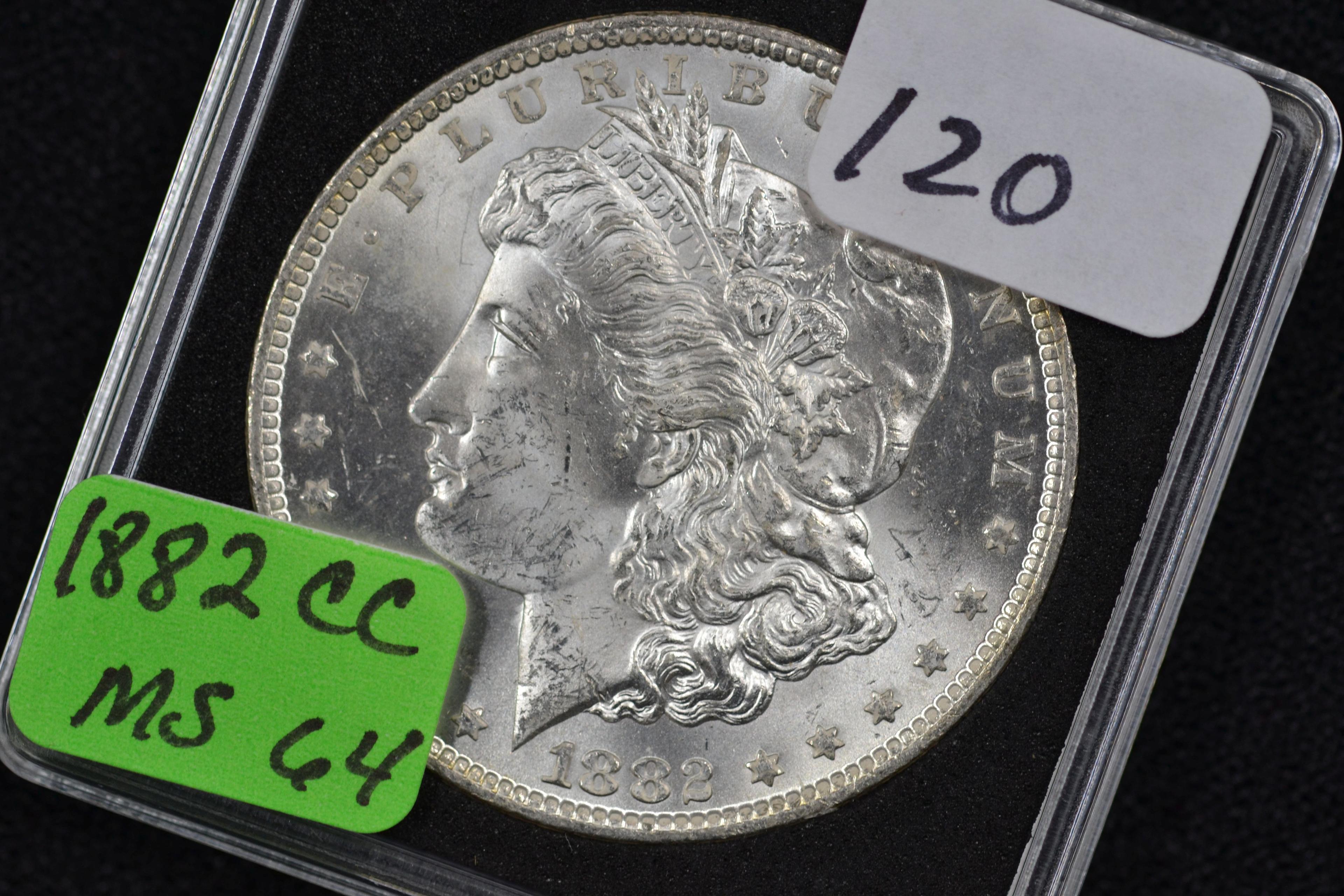 1882-CC Morgan Silver Dollar; MS 64