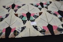 Vintage Butterfly Pattern Twin Size Quilt Top; Note: Quilt Top Only