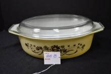 Pyrex 1960s Promotional Golden Wildflower 045 w/Lid; No Chips