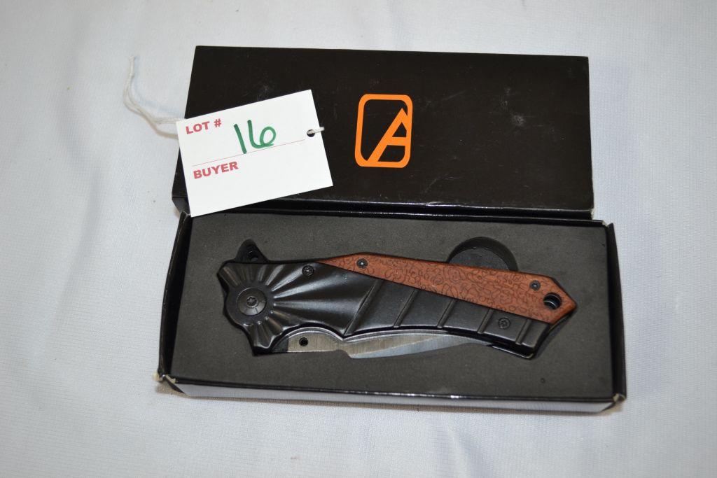 Alpha 3" Blade Pocket Knife With Clip, NIP