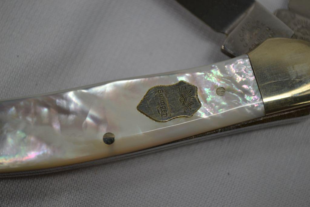 Premium Quality Hammer Forged Solingen Germany Knife, Mother of Pearl Handle, #GXSSP, 3 3/4"