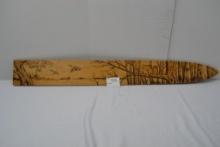 Squaw Creek, Mound City Mo; Wood Burned Animal Scenery On Hide Stretcher