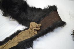 Black Bear Skin Shoulder Stoll with 1 Bear Skin Glove