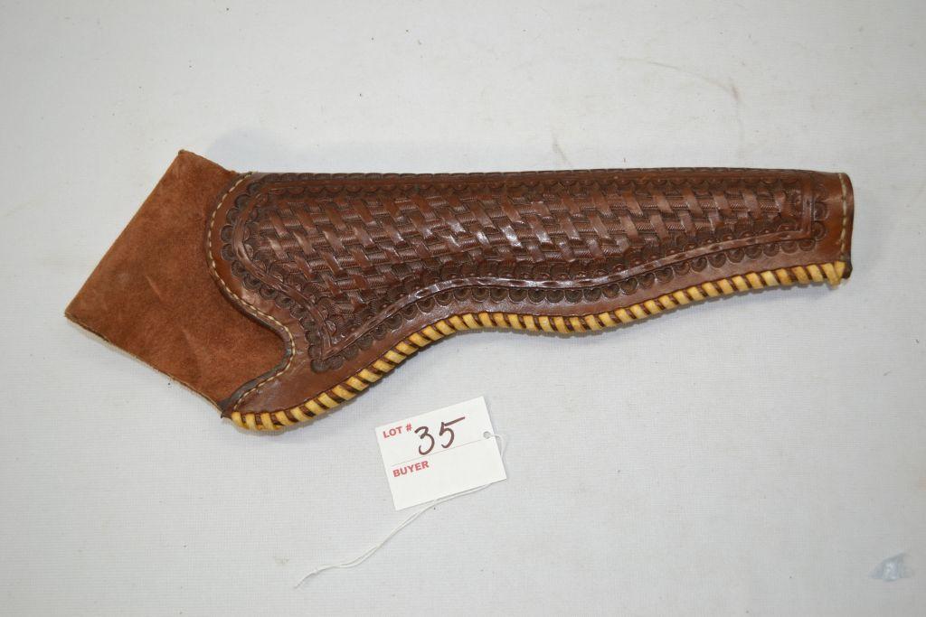 Hand Tooled 11" Pistol Holster w/REF on Back