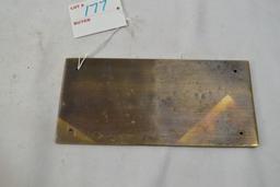 6-1/2"x 3" Brass Winchester Plaque