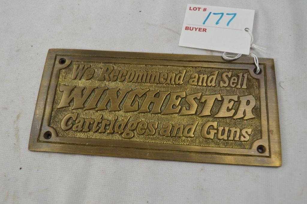 6-1/2"x 3" Brass Winchester Plaque