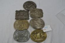 Group of Hesston Rodeo Buckles; 1982-1988; New & Used