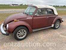 1978 VOLKSWAGEN CONVERTIBLE BUG, 4 SPEED MANUAL, GAS,