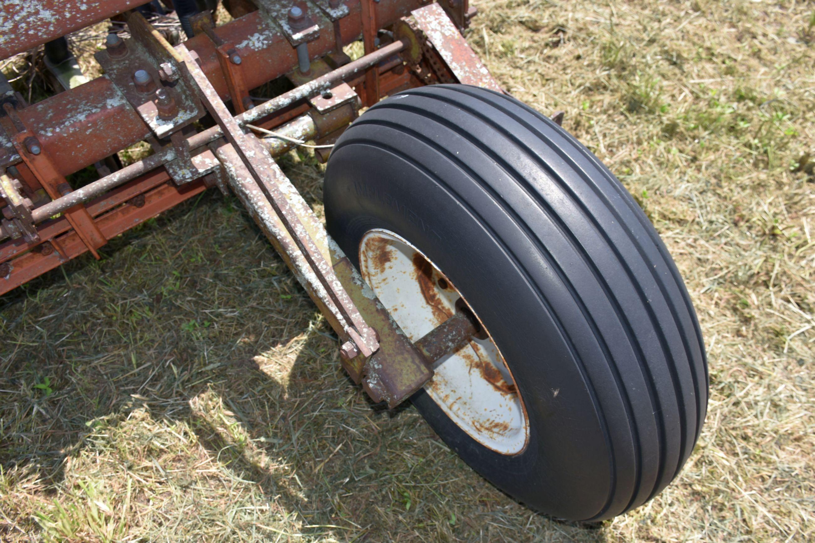 Tyee 20’ Grain Drill, 8” Spacings, Press Wheels, Markers, 3pt., Single Closing Wheel, 2 Bar Harrow