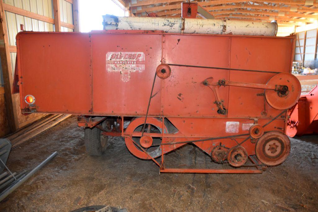 Allis Chalmers All Crop 72 Combine PTO 6’ Head, Older Restoration, SN: 7260